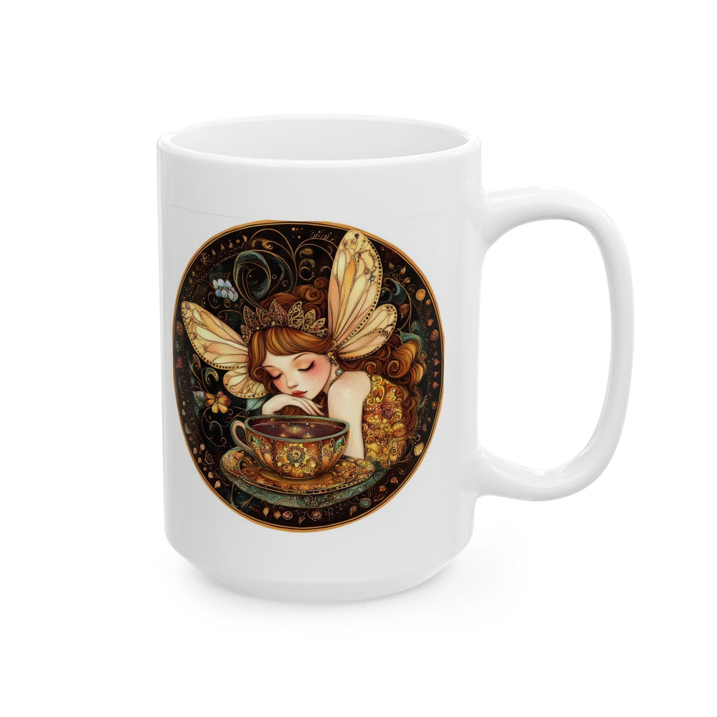 Whimsical Nature-Inspired Ceramic Mug
