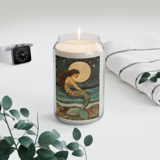 Mermaid Scented Soy Candle, Relaxing Home Decor, Gift for Her, Cozy Atmosphere, Ocean Vibes, Birthday Gift, Housewarming Candle