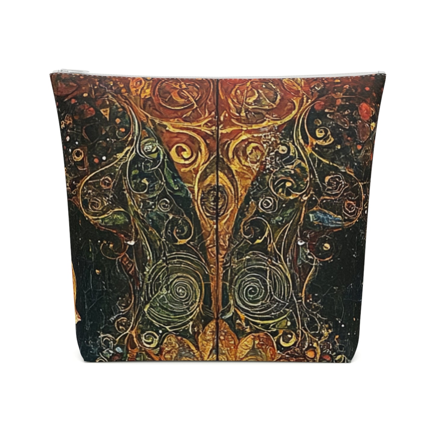 Bohemian Cotton Cosmetic Bag | Spiritual Makeup Pouch | Travel Organizer | Festival Accessory | Earthy Floral Design