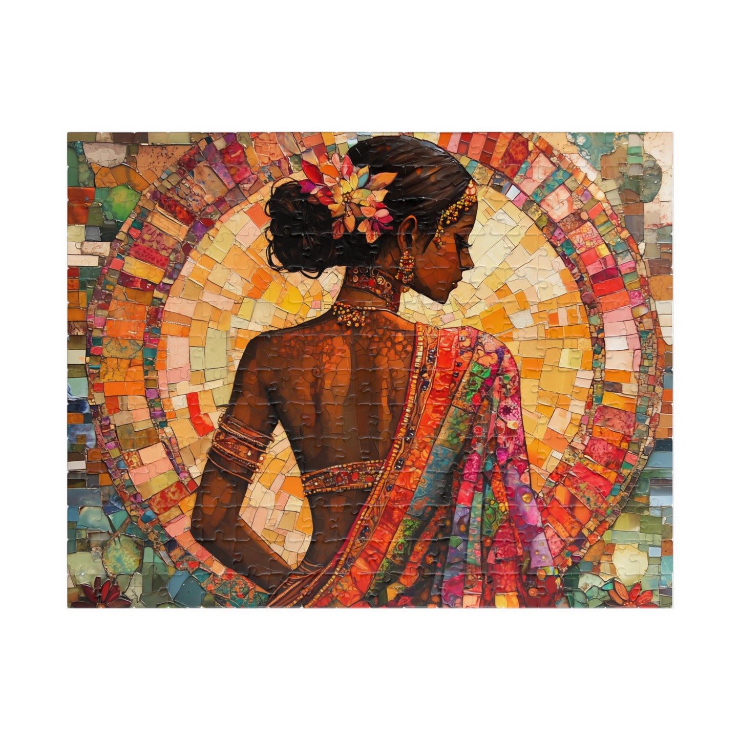 Boho Woman Garden Jigsaw Puzzle