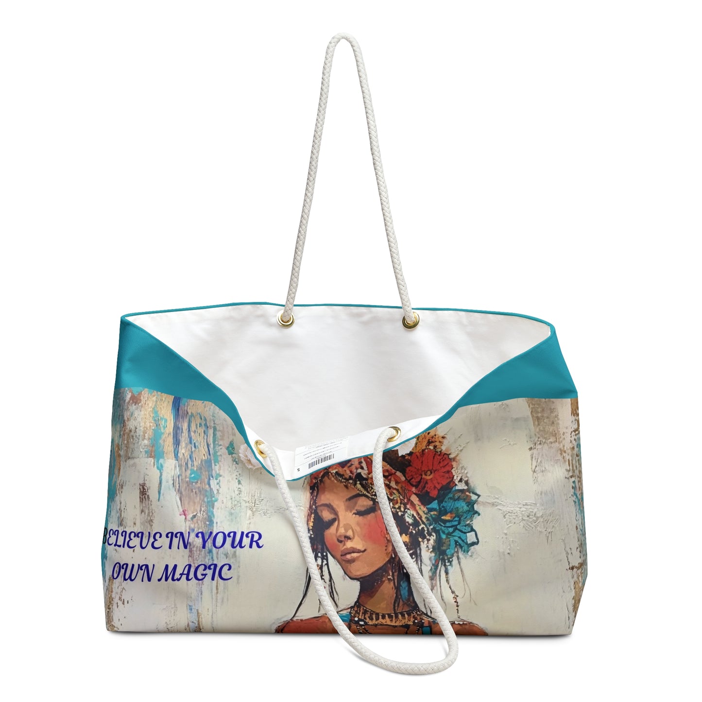 Believe in Your Own Magic Weekender Bag  Boho Portrait Tote