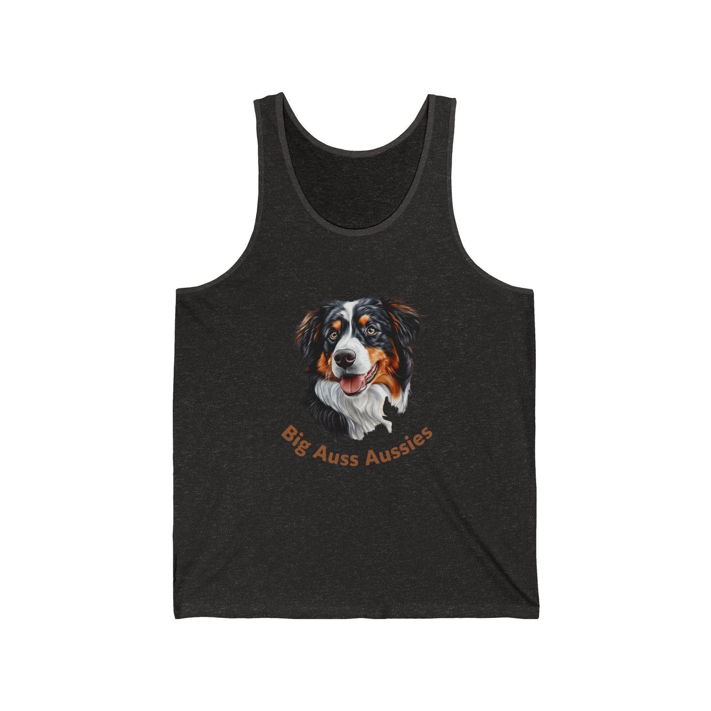 Big Auss Aussies  Unisex Jersey Tank Tri Color Australian Shepherd