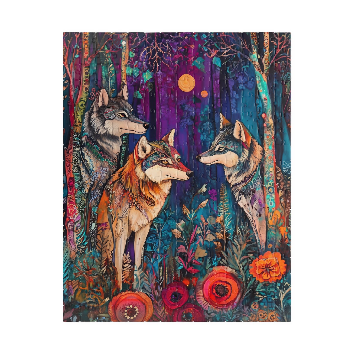 Mystical Wolves Forest Puzzle