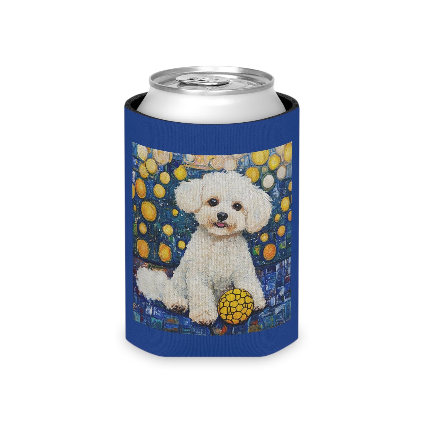 Bichon Frise Can Cooler with Colorful Design, Pet Lover Gift, Party Essential, Summer Accessory, Dog-Themed Beverage Holder