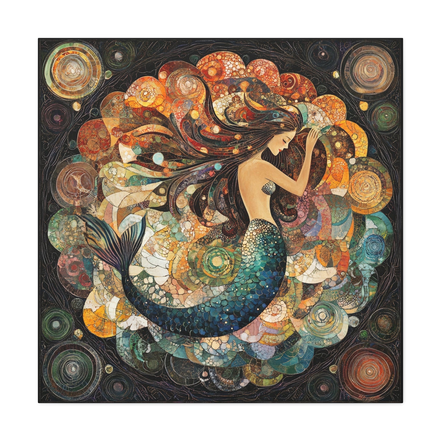 Mermaid Art Print, Canvas Wall Decor, Ocean-Themed Home Decor, Unique Gift for Mermaid Lovers, Nautical Wall Art, Coastal Decor