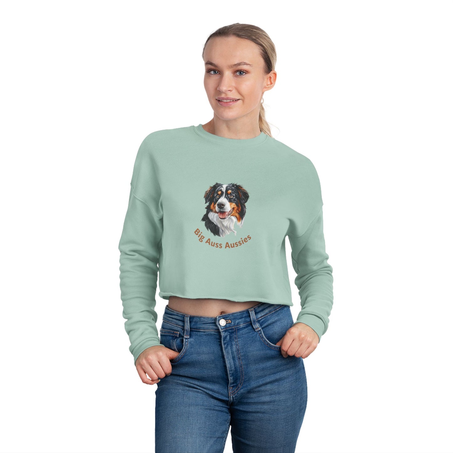 Big Auss Aussies Cropped Sweatshirt