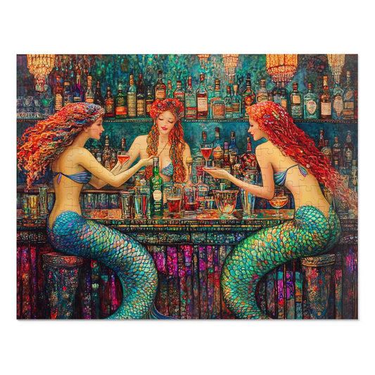 Mermaid Bar Gift Store Jigsaw Puzzle | 500-Piece Puzzle with Tin
