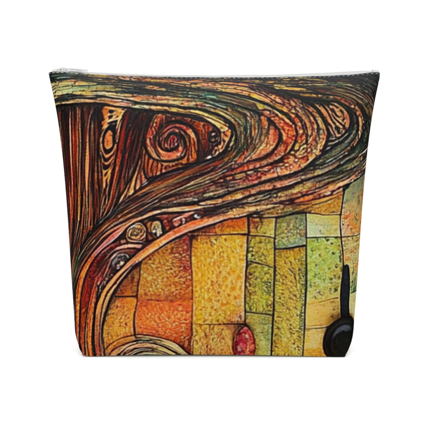 Fairy Door Artistic Cotton Cosmetic Bag, Colorful Art Pouch, Makeup Organizer, Travel Essentials, Gift for Her, Festival Ready