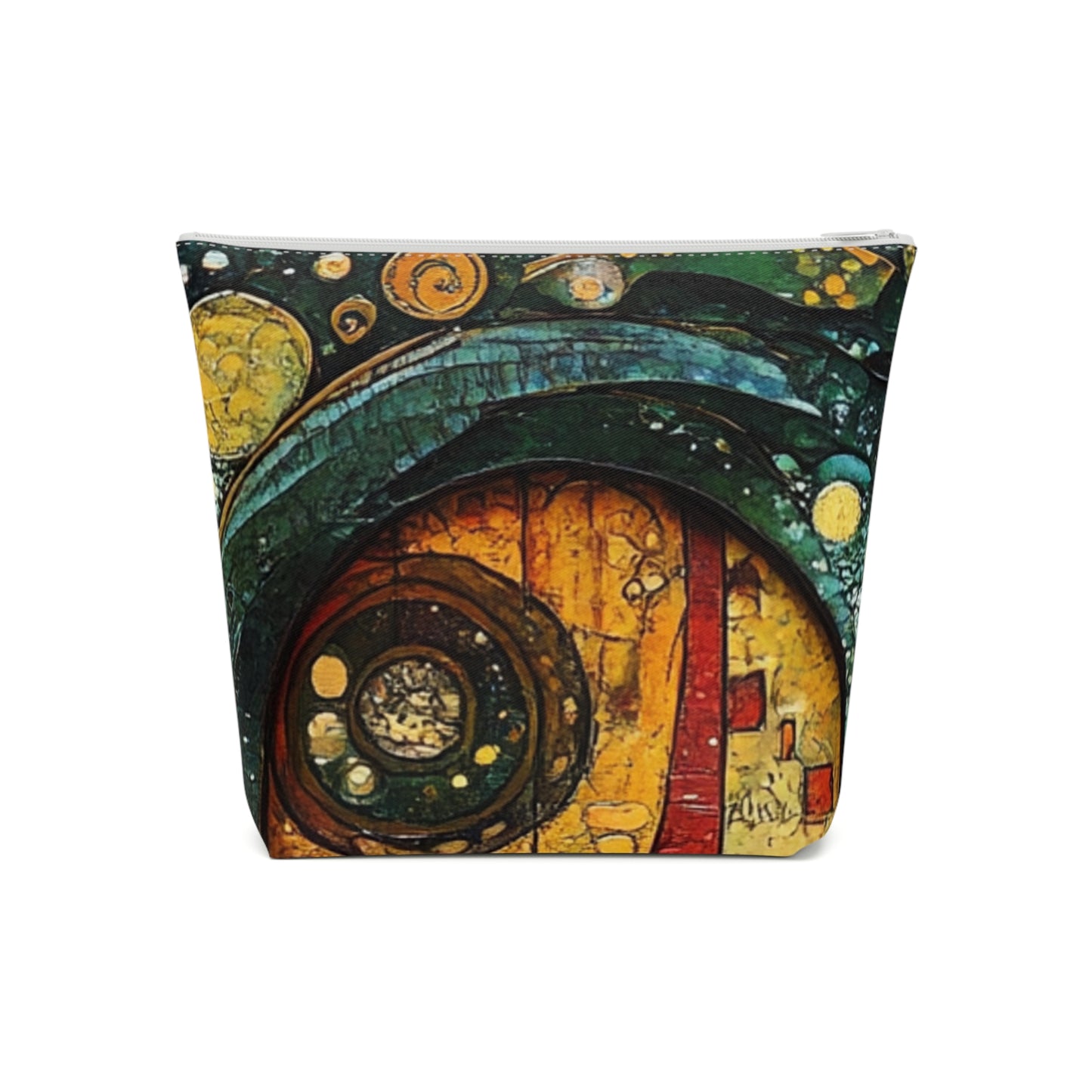 Fairy Door Artistic Cotton Cosmetic Bag - Unique Makeup Pouch, Gift for Her, Travel Organizer, Bohemian Style, Everyday Essentials