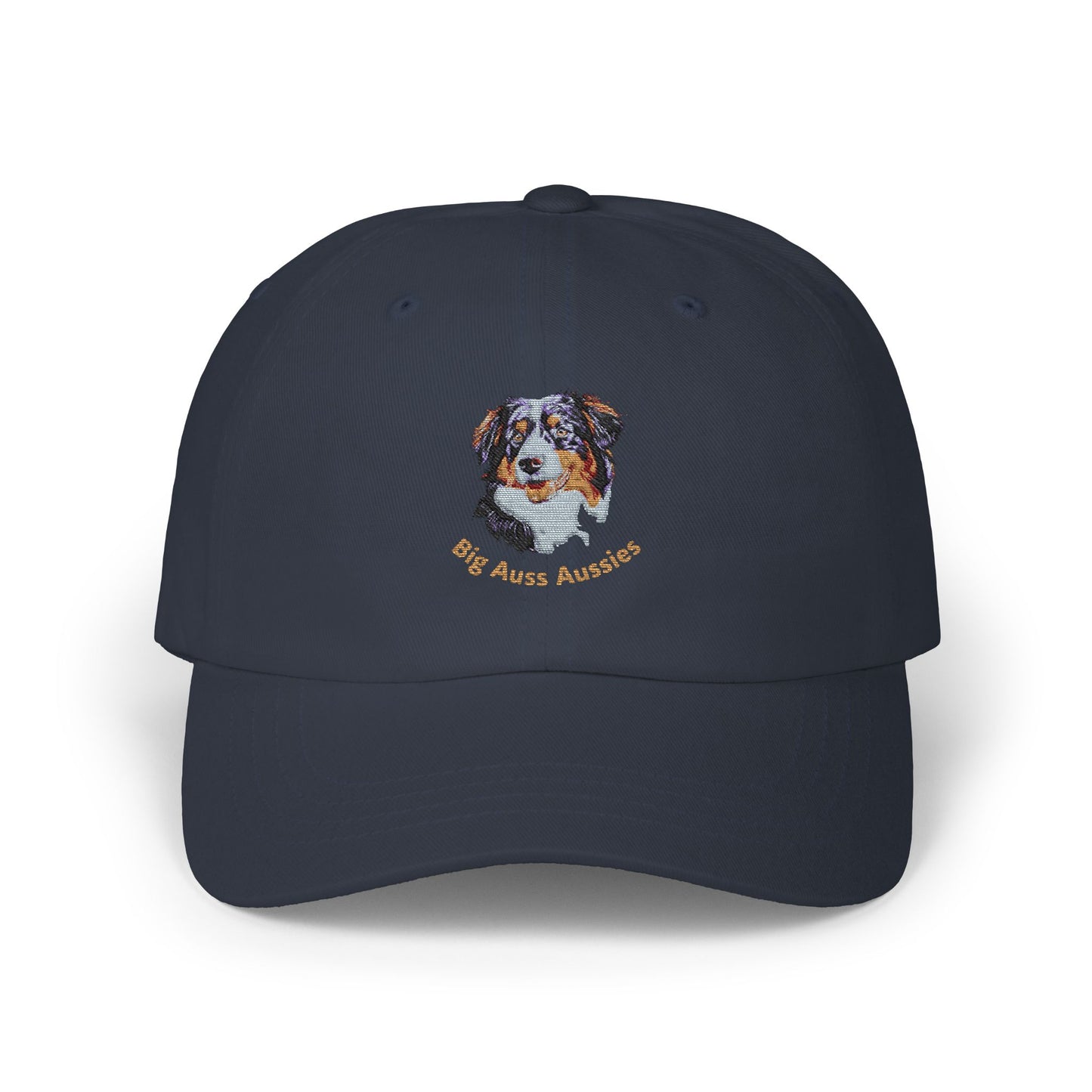 Big Auss Aussies Embroidered Custom Dog Dad Cap with Australian Shepherd Design