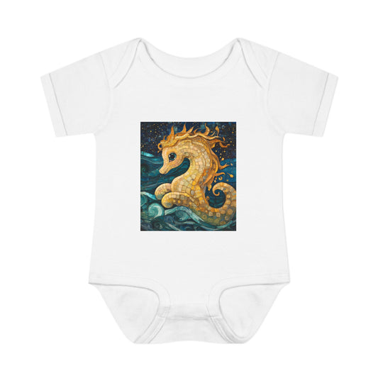 Baby Seahorse Baby Bodysuit, Cute Infant Clothing, Ocean Theme Baby Gift, Nursery Decor, Baby Shower Gift, Sea Creature Outfit
