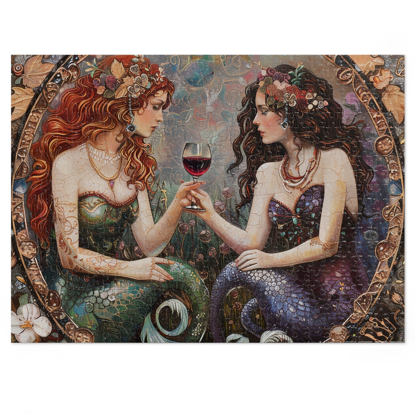 Mermaids in Paris jigsaw puzzle, Mermaid Jigsaw Puzzles