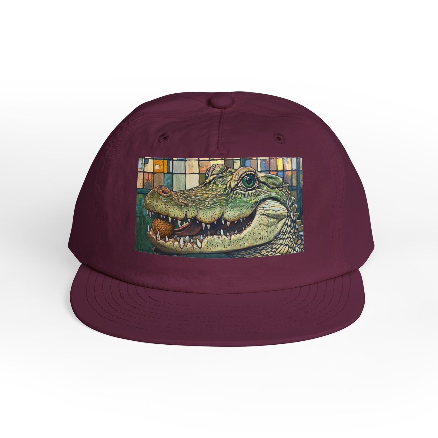 Alligator Bites Surf Cap, Beach Hat, Summer Accessory, Cute Gift, Outdoor Recreation, Unique Beach Style