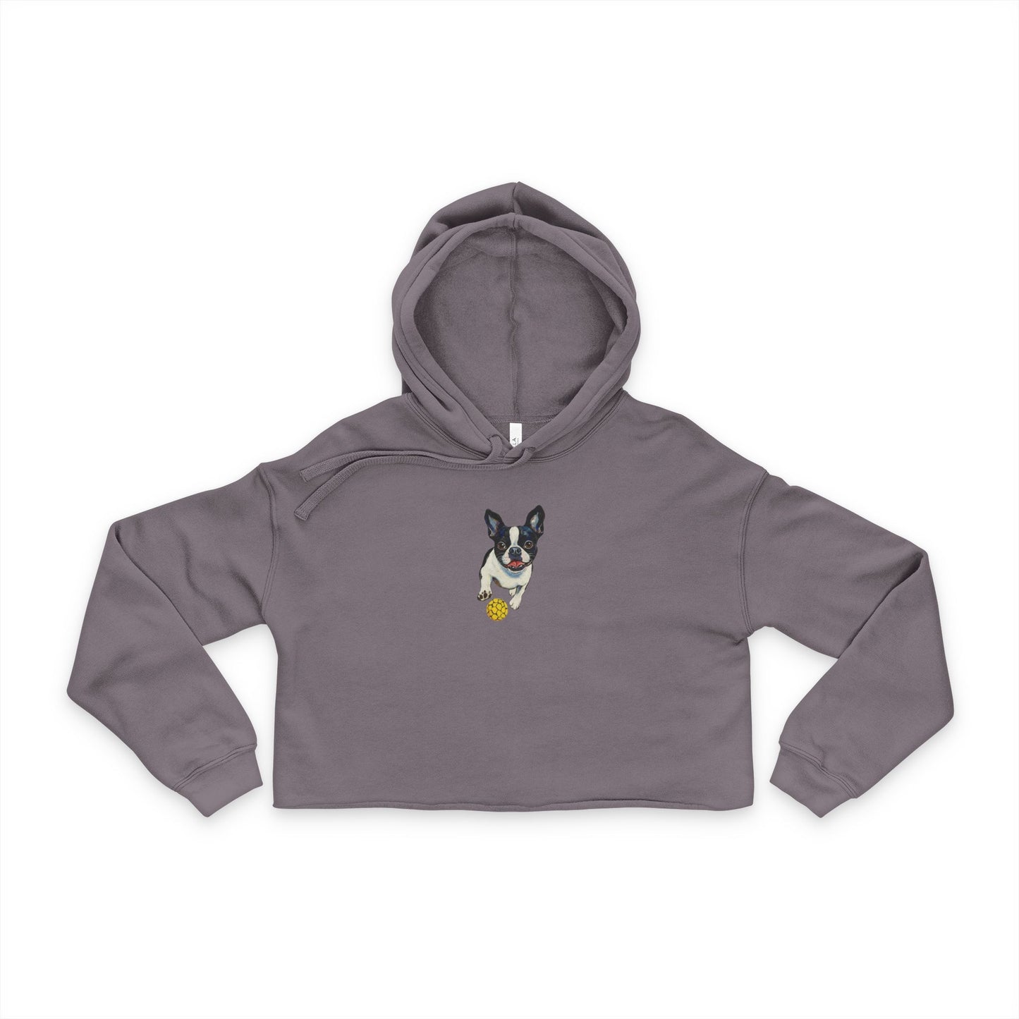 PickleBall Boston Terrier Women's Cropped Hoodie