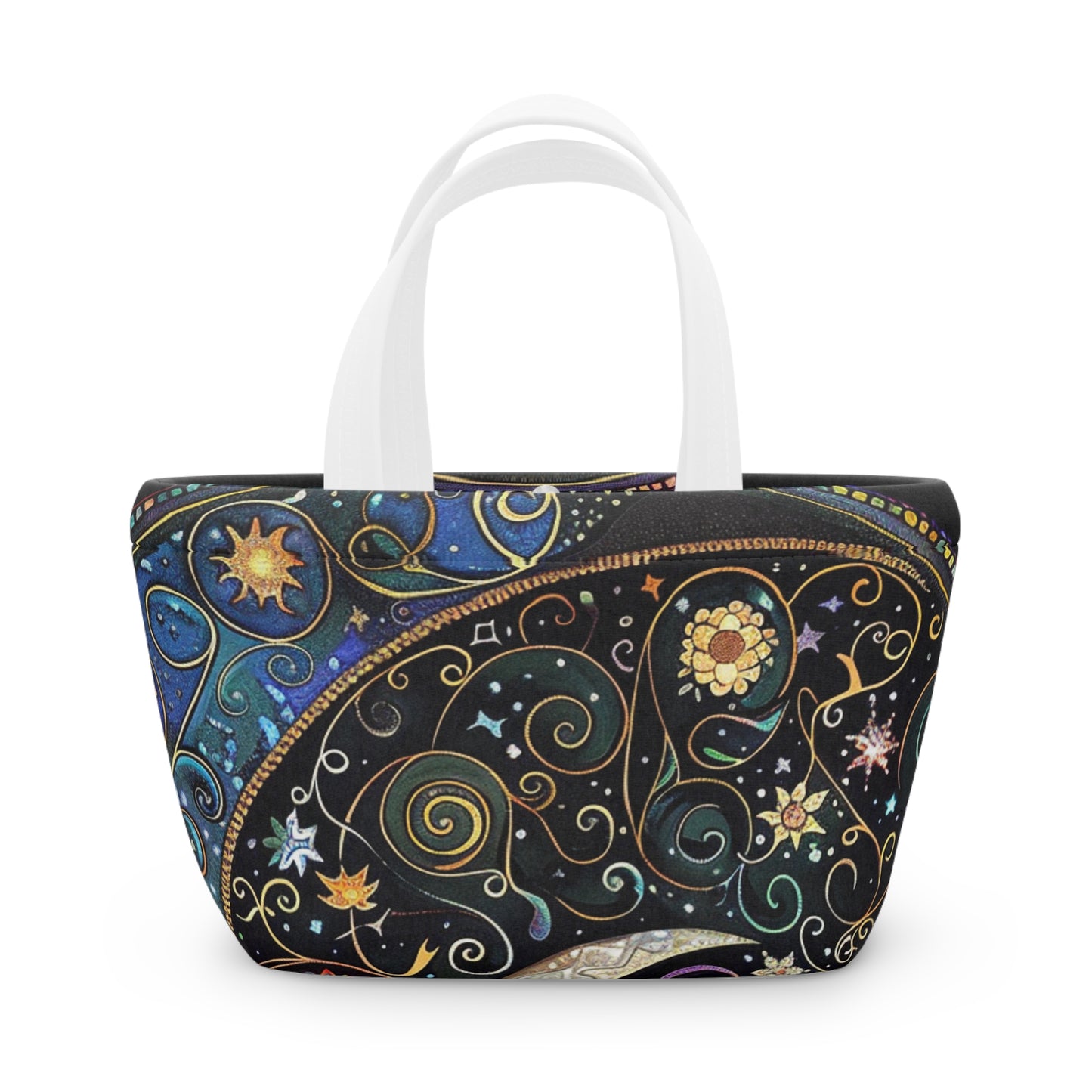 Cosmic Pattern Lunch Bag | Stylish Tote for Lunches, Picnics, Travel, Birthday Gift, Eco-Friendly Bag