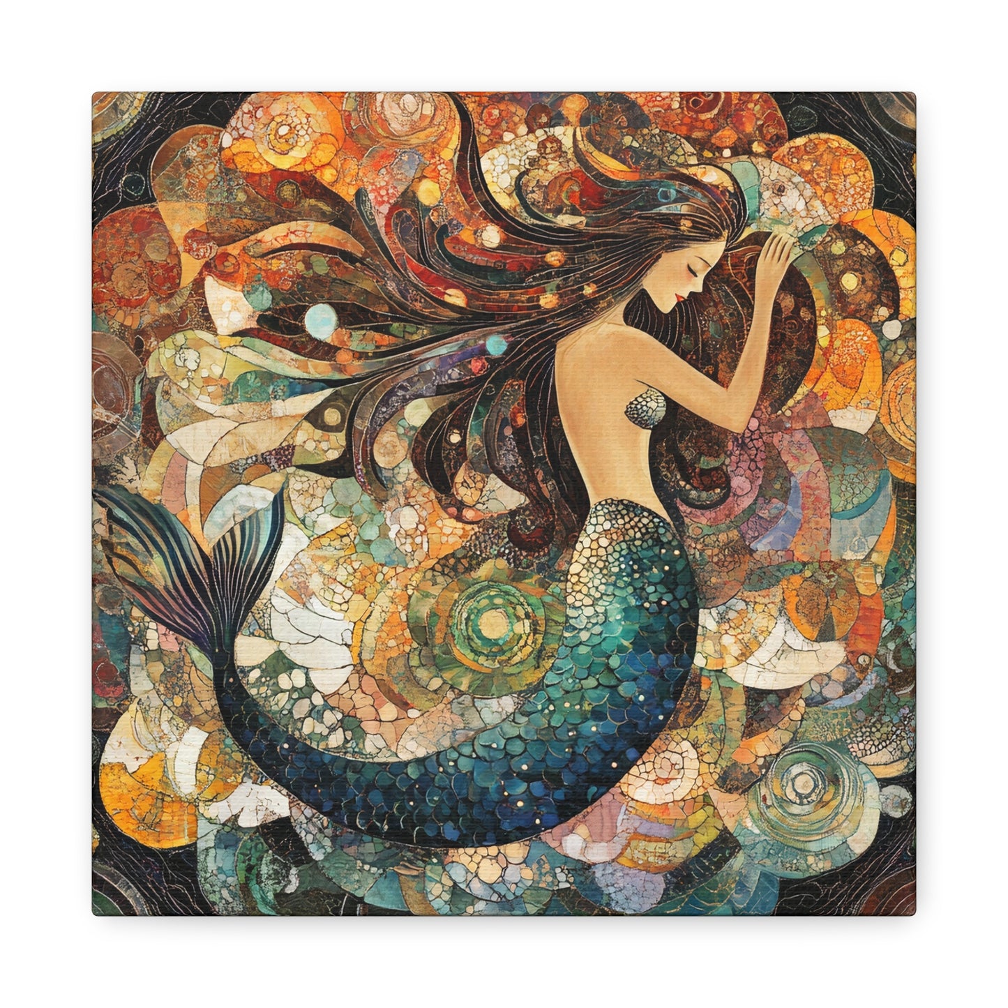 Mermaid Art Print, Canvas Wall Decor, Ocean-Themed Home Decor, Unique Gift for Mermaid Lovers, Nautical Wall Art, Coastal Decor