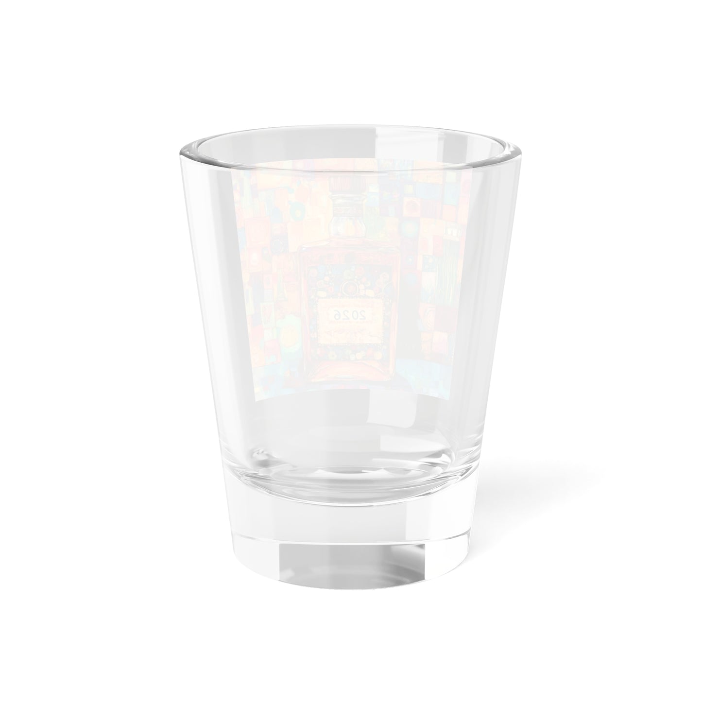 Happy New Year 2026 Tequila Colorful Bottle Shot Glass | 1.5oz