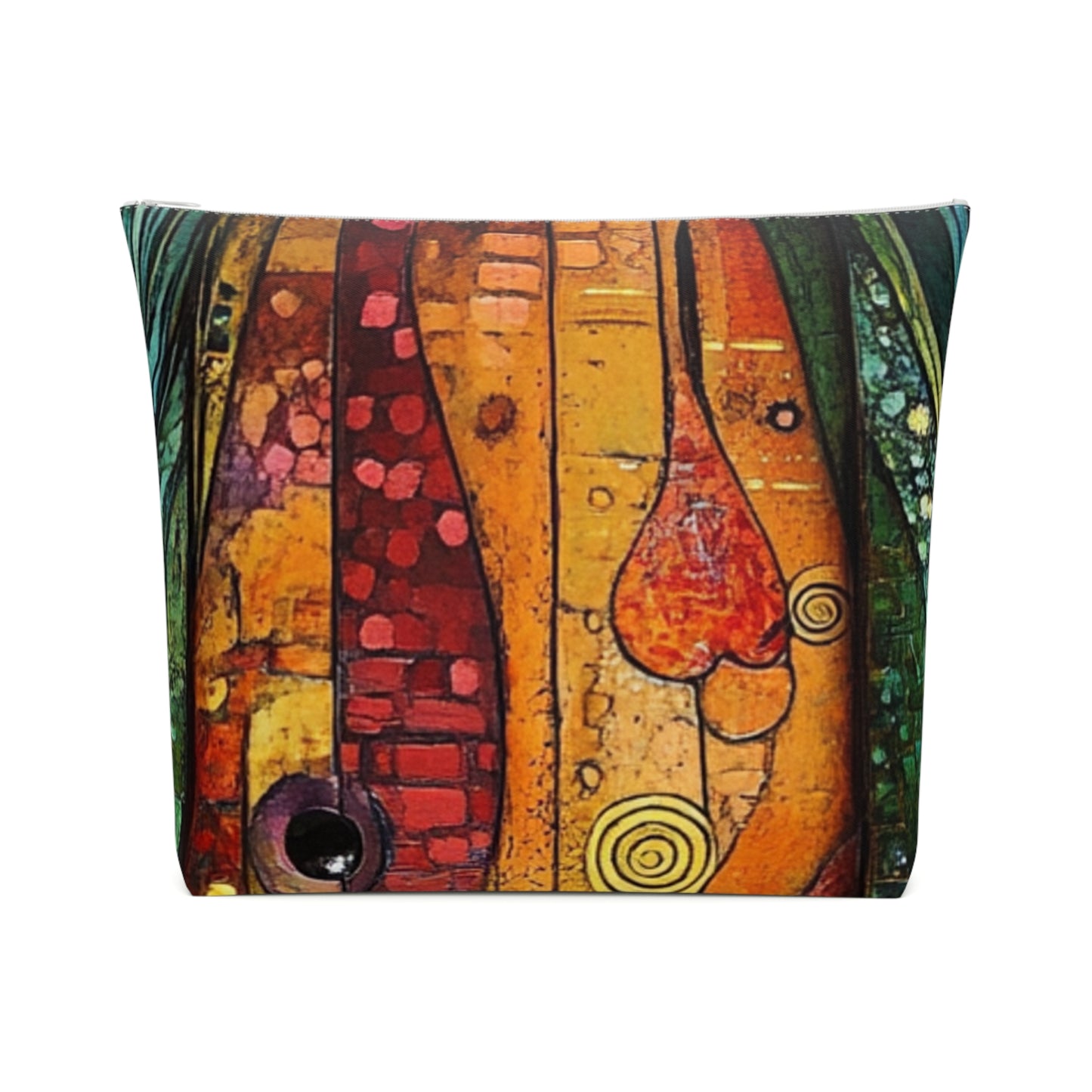 Fairy Door Artistic Cotton Cosmetic Bag - Unique Makeup Pouch, Gift for Her, Travel Organizer, Bohemian Style, Everyday Essentials