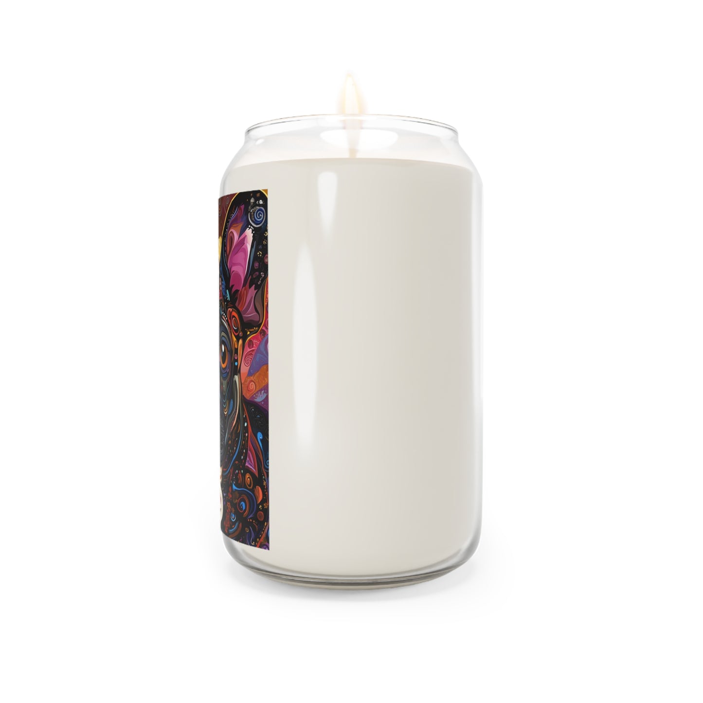 Colorful French Bulldog Art Candle | Soy Candle