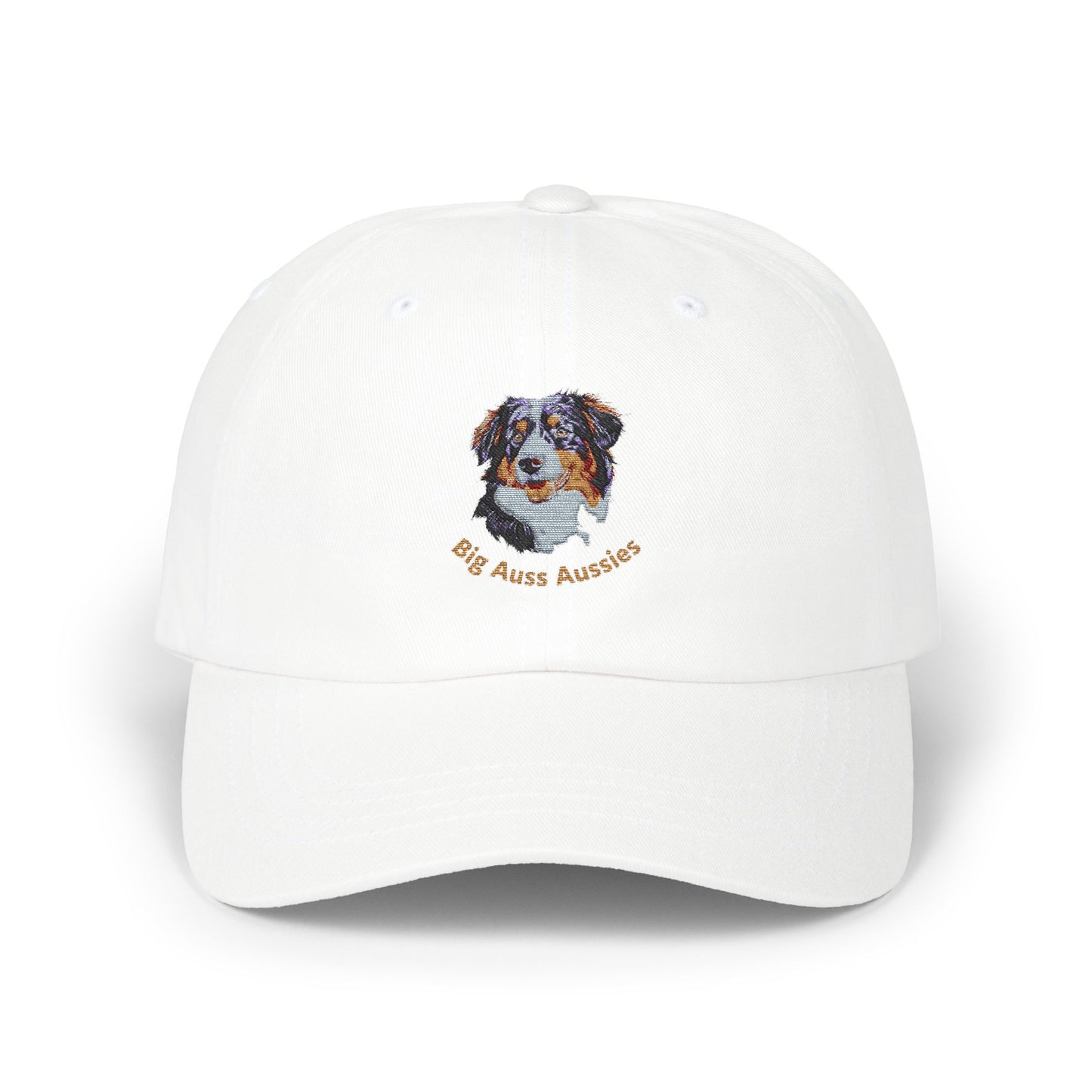 Big Auss Aussies Embroidered Custom Dog Dad Cap with Australian Shepherd Design