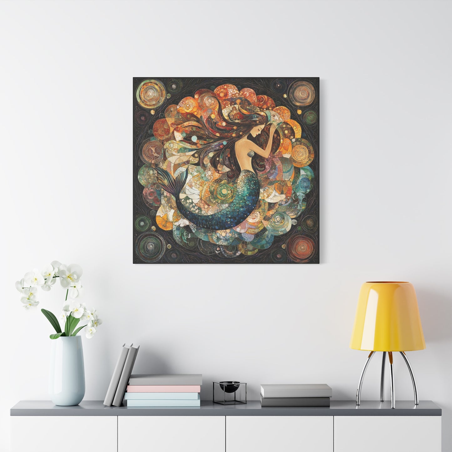 Mermaid Art Print, Canvas Wall Decor, Ocean-Themed Home Decor, Unique Gift for Mermaid Lovers, Nautical Wall Art, Coastal Decor