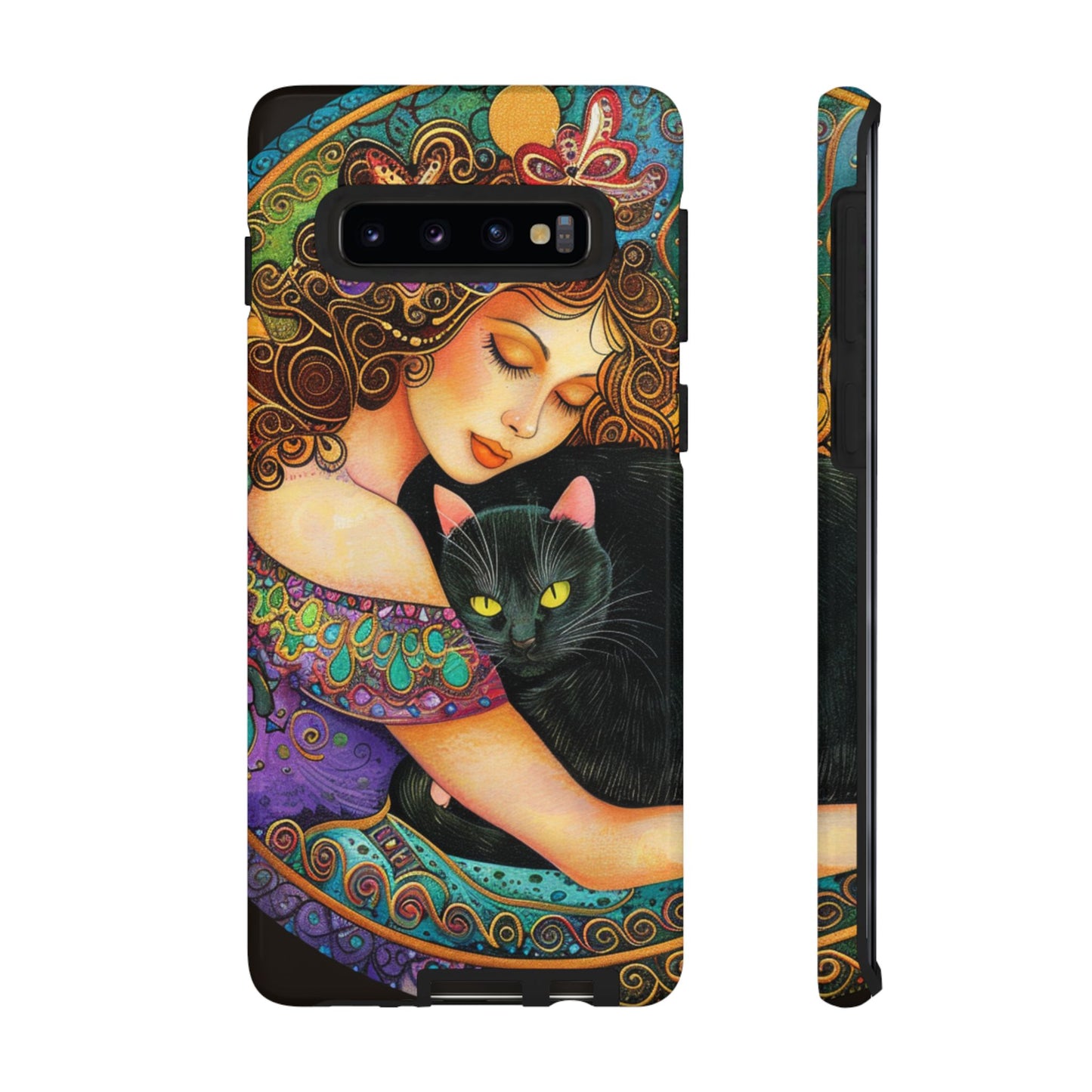 Colorful Cat Art Phone Case, Tough Phone Cover for Cat Lovers, Gift for Pet Owners, Artistic Mobile Case, Cute Cat Design