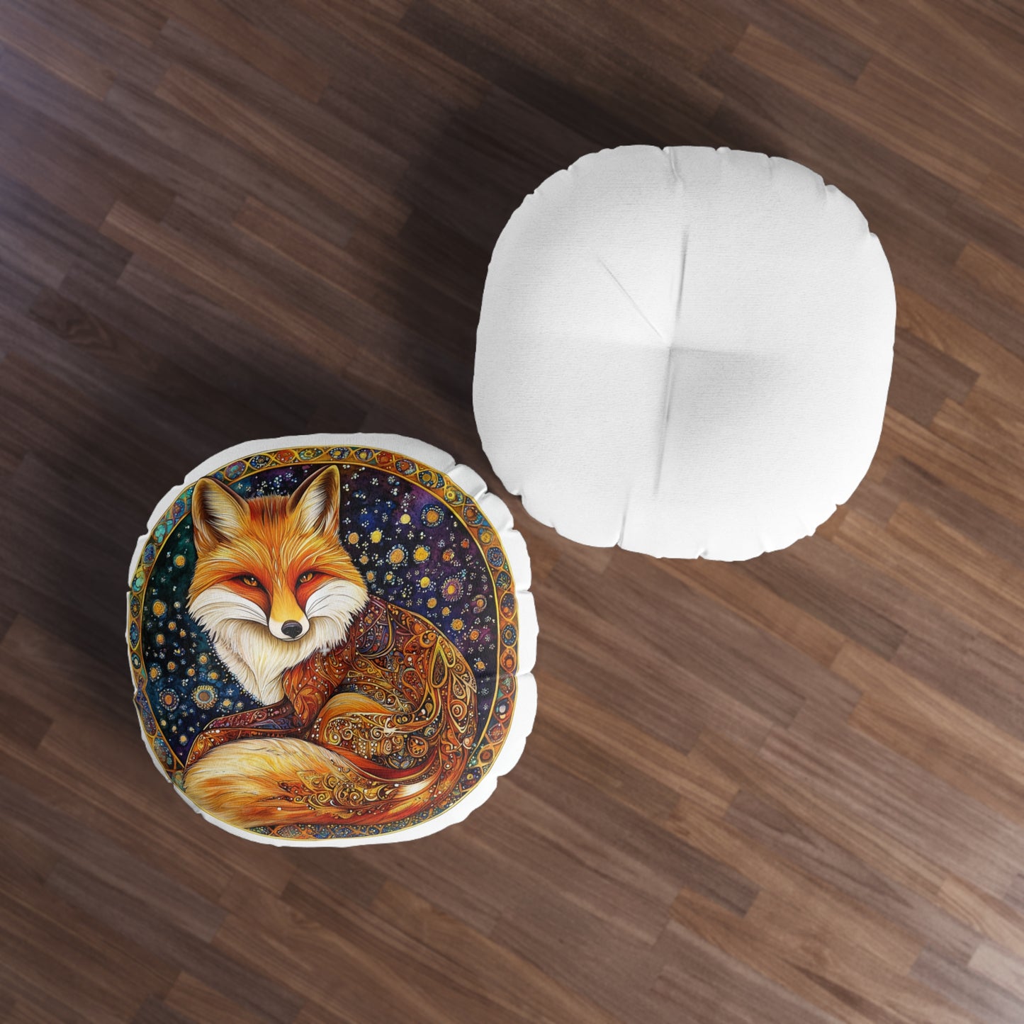 Bohemian Fox Tufted Floor Pillow, Round Decorative Cushion, Cozy Accent Pillows for Home Decor, Unique Gift for Animal Lovers, [...]