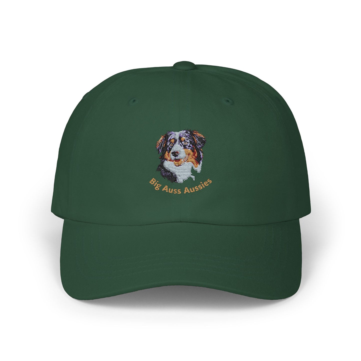 Big Auss Aussies Embroidered Custom Dog Dad Cap with Australian Shepherd Design