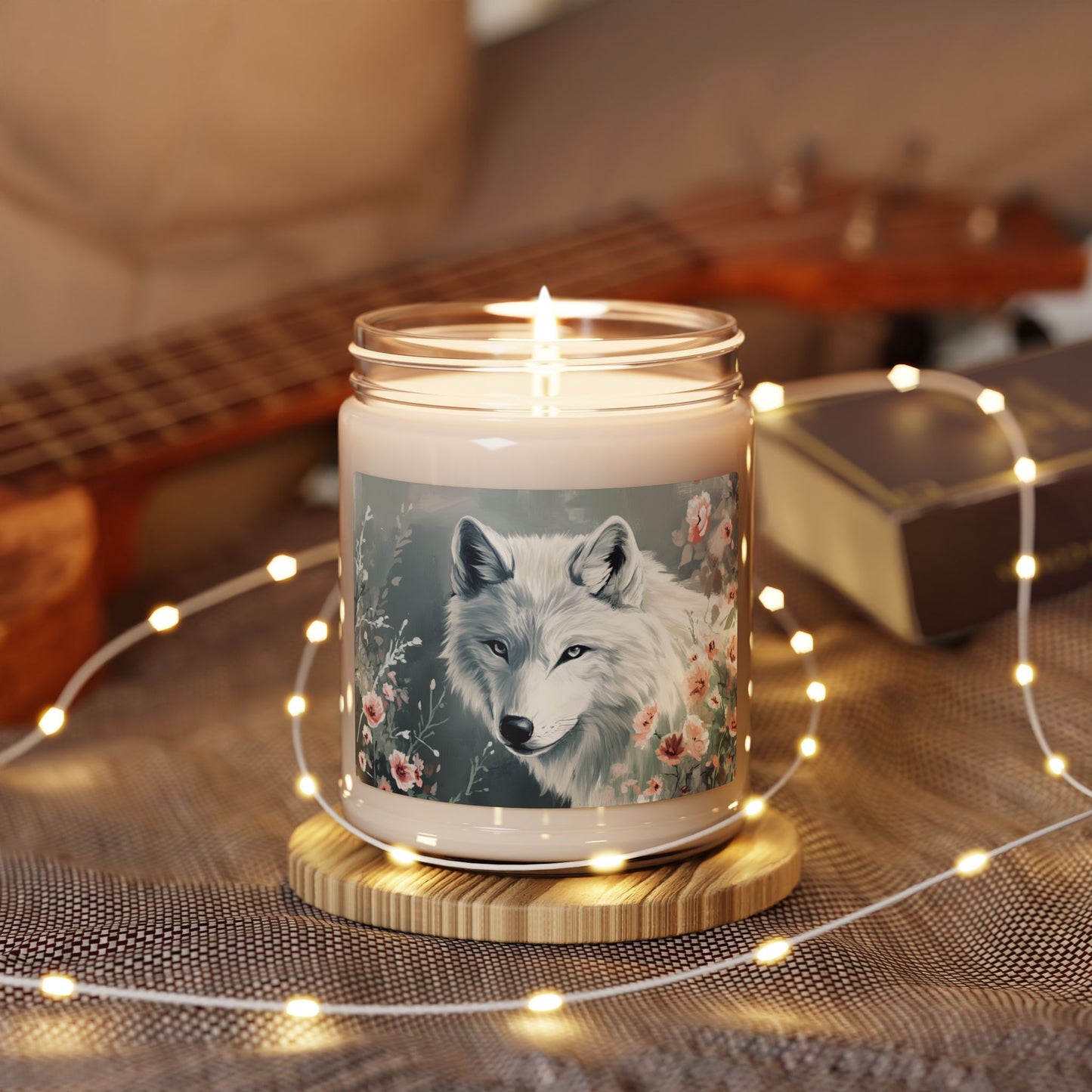 Wolf Love Scented Soy Candle, 9oz | Nature-Inspired Gift, Eco-Friendly Home Decor, Relaxation Candle, Floral Aromatherapy, Cozy Ambiance