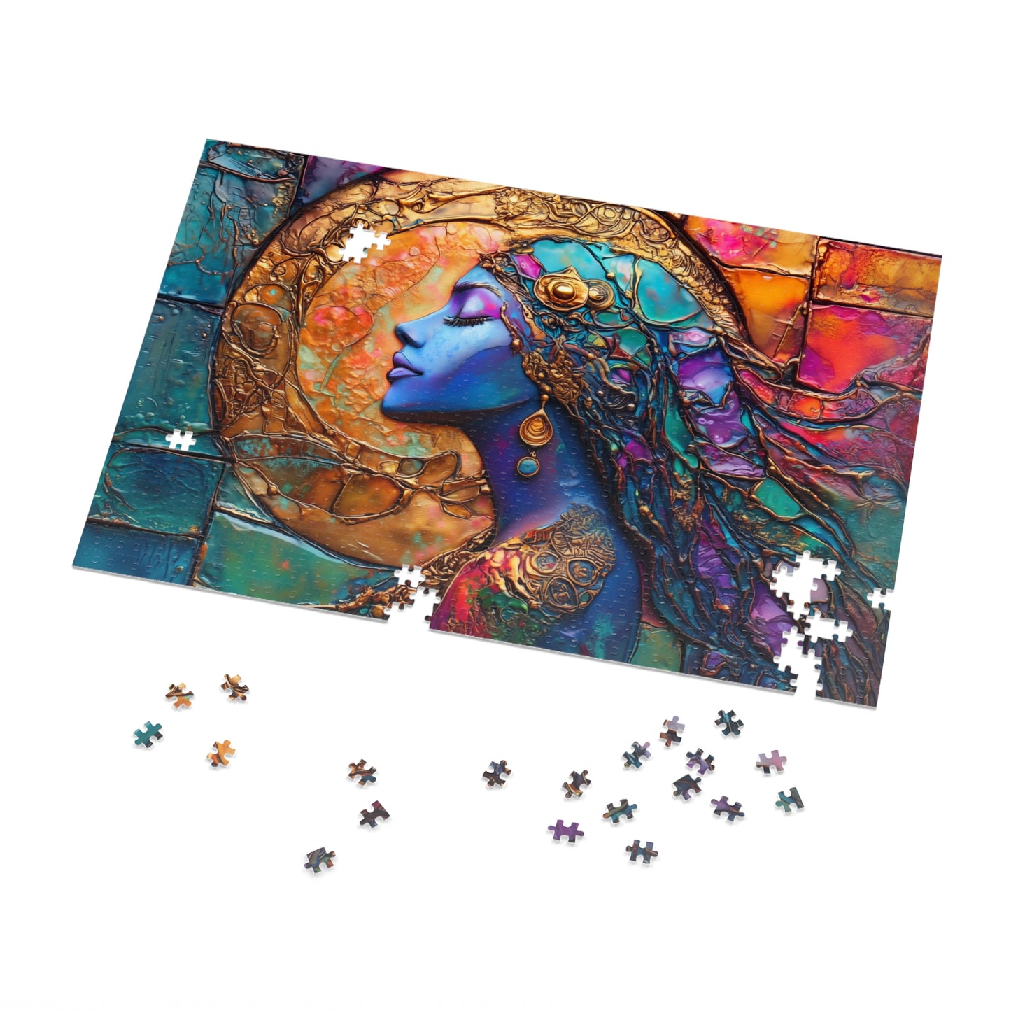 Bohemian Moon Goddess Jigsaw Puzzle
