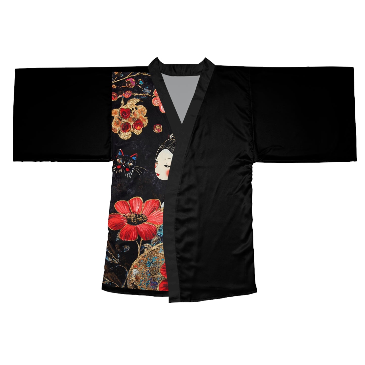 Geisha Cat Kimono Robe