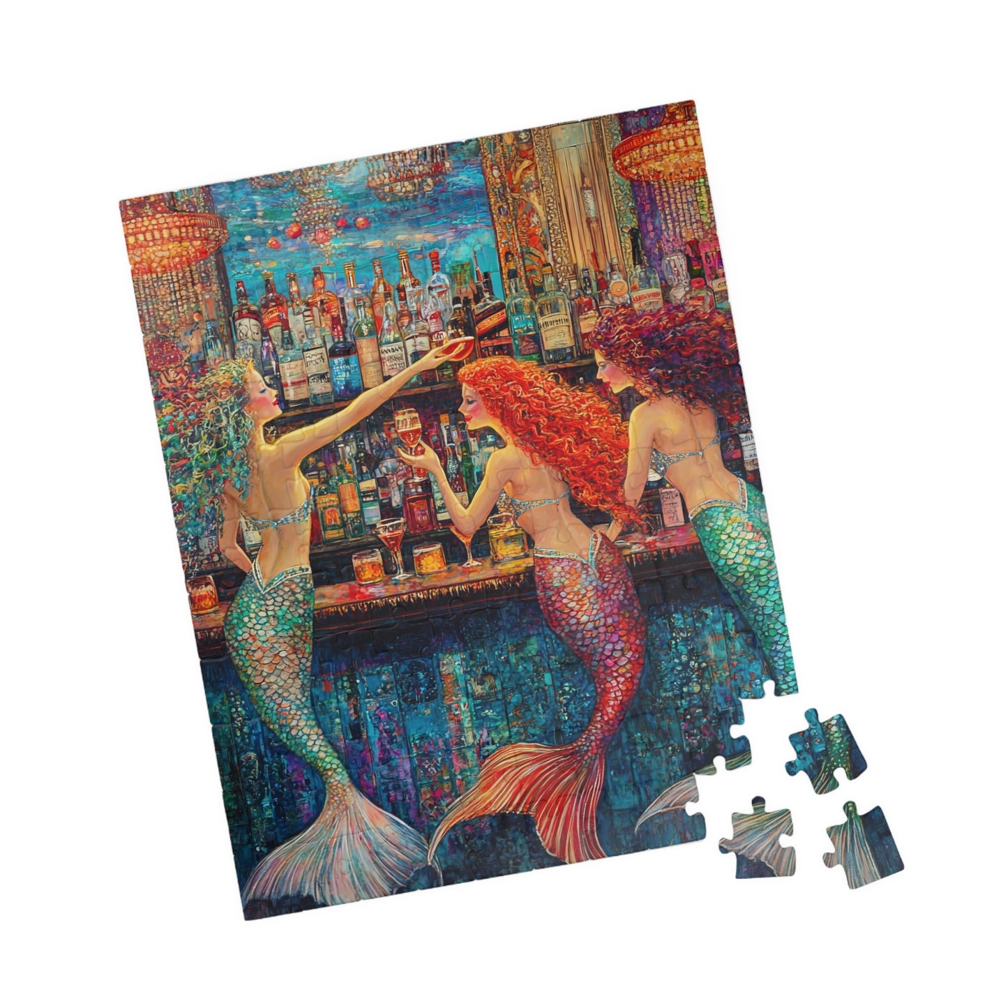 Mermaid Bar Gift Scene Puzzle Ocean Fantasy Jigsaw