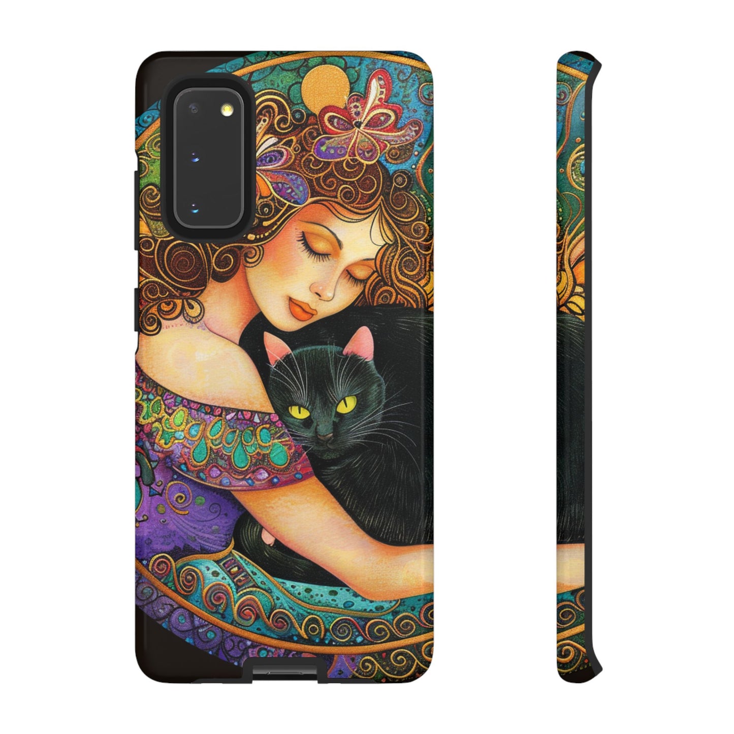 Colorful Cat Art Phone Case, Tough Phone Cover for Cat Lovers, Gift for Pet Owners, Artistic Mobile Case, Cute Cat Design