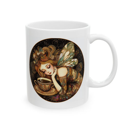 Tea Time Fairy Collection, "Black Tea" , Elegant Tea Cup, Astrology Decor, Cozy Home Drinkware, Unique Birthday Present