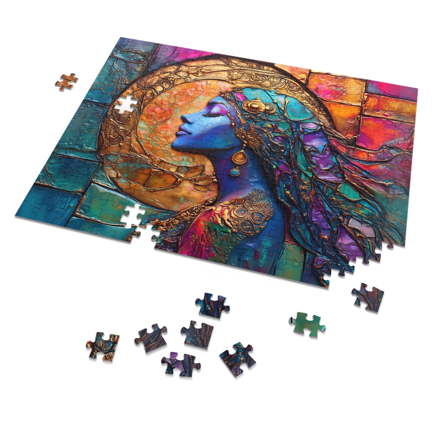 Bohemian Moon Goddess Jigsaw Puzzle