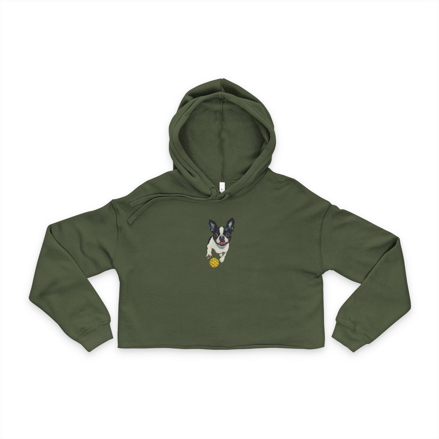 PickleBall Boston Terrier Women's Cropped Hoodie