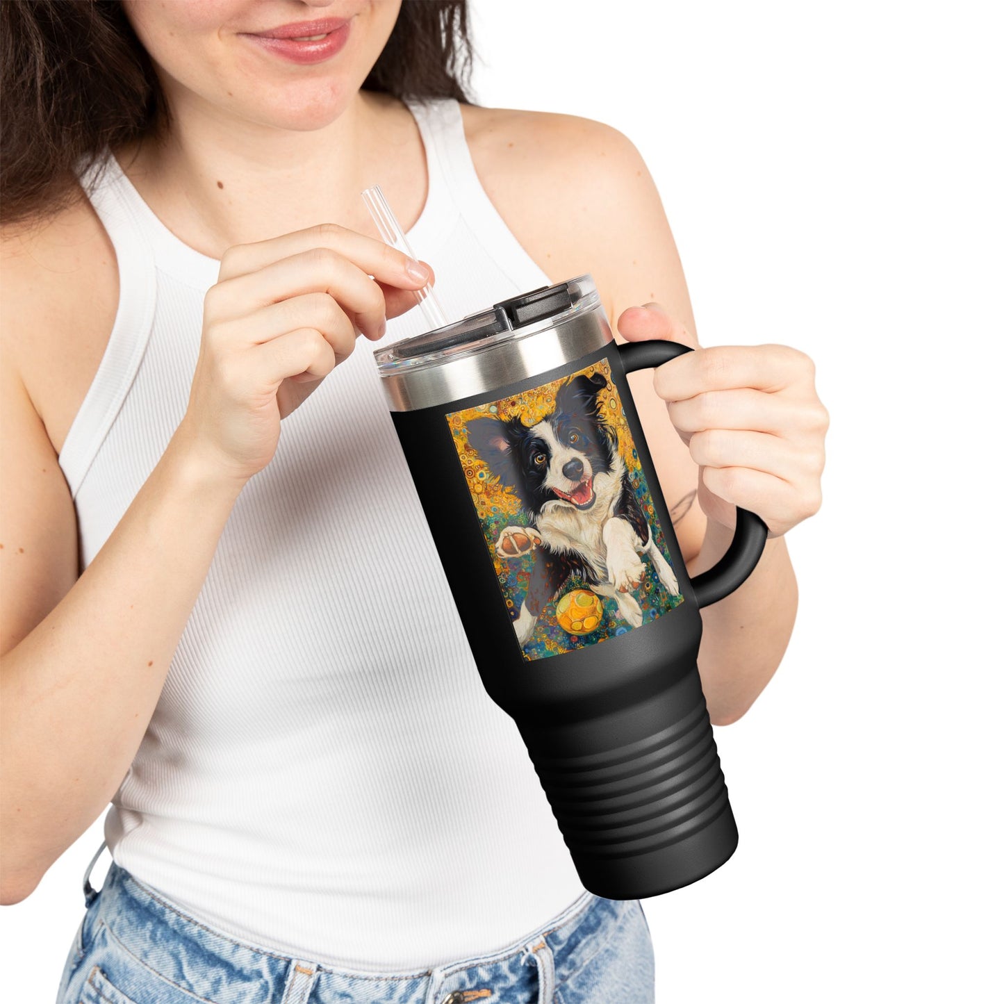 Border Collie Insulated Travel Mug | Perfect Gift for Pet Lovers, 40oz Drink Tumbler, Outdoor Adventure Cup, Birthday Present, [...]
