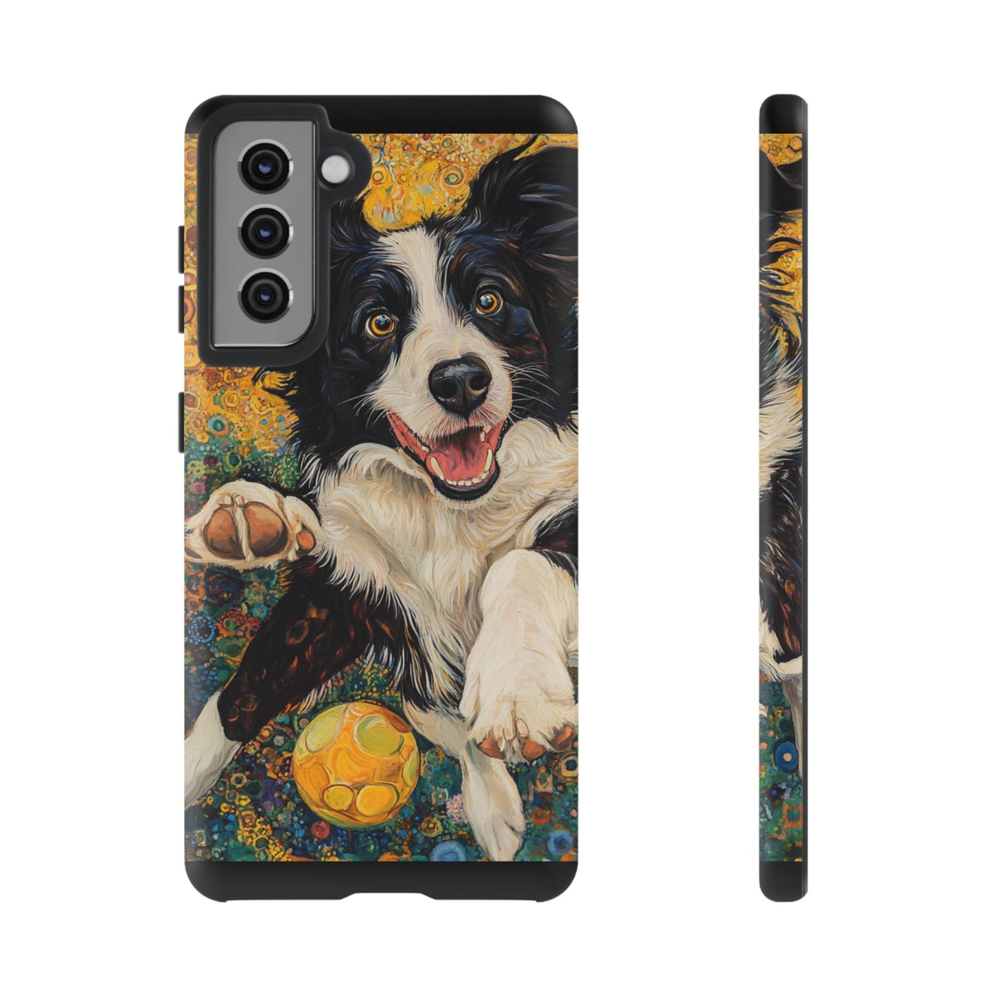 Border Collie Phone Case, Tough Cases, Pet Gifts, Customized Dog Accessories, Dog Mom Gift, Colorful Animal Artwork