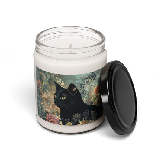 Black Cat Scented Soy Candle - Cozy Home Decor, Gift for Cat Lovers, Eco-Friendly Aromatherapy, Bodhi Pets