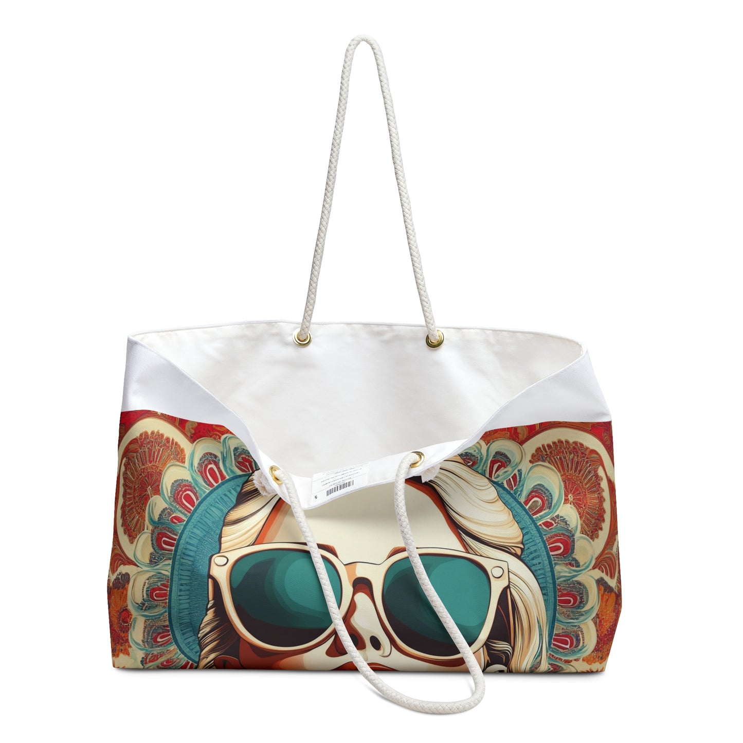 Palm Springs Retro Sunglasses Weekender Bag  Retro Floral Design