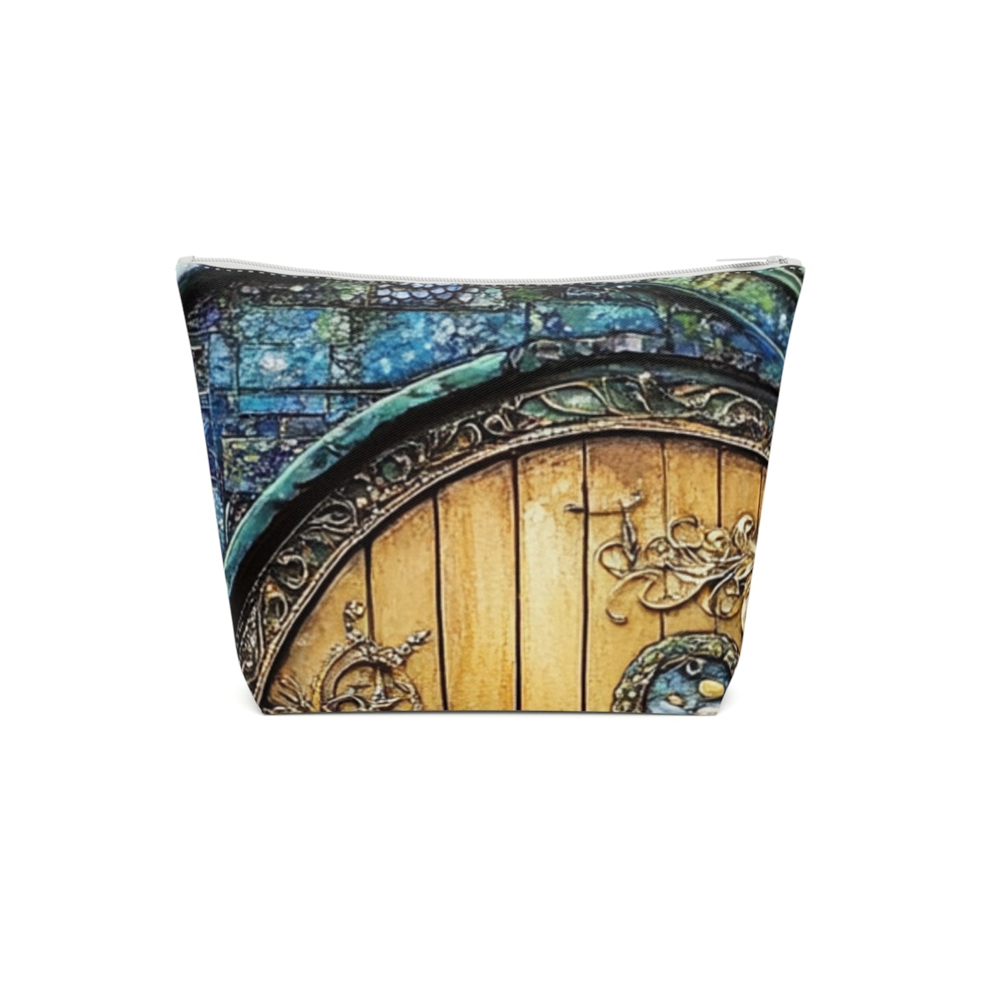 Fairy Door Mystical Floral Cosmetic Bag | Travel Pouch, Makeup Organizer, Gift for Her, Boho Style, Unique Design
