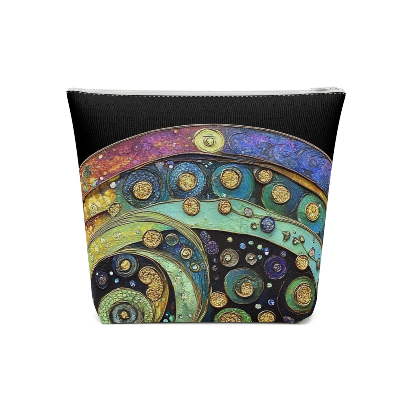 Fairy Door Whimsical Cotton Cosmetic Bag, Stylish Makeup Pouch, Unique Travel Organizer, Gift for Friends, Boho Accessories for Women