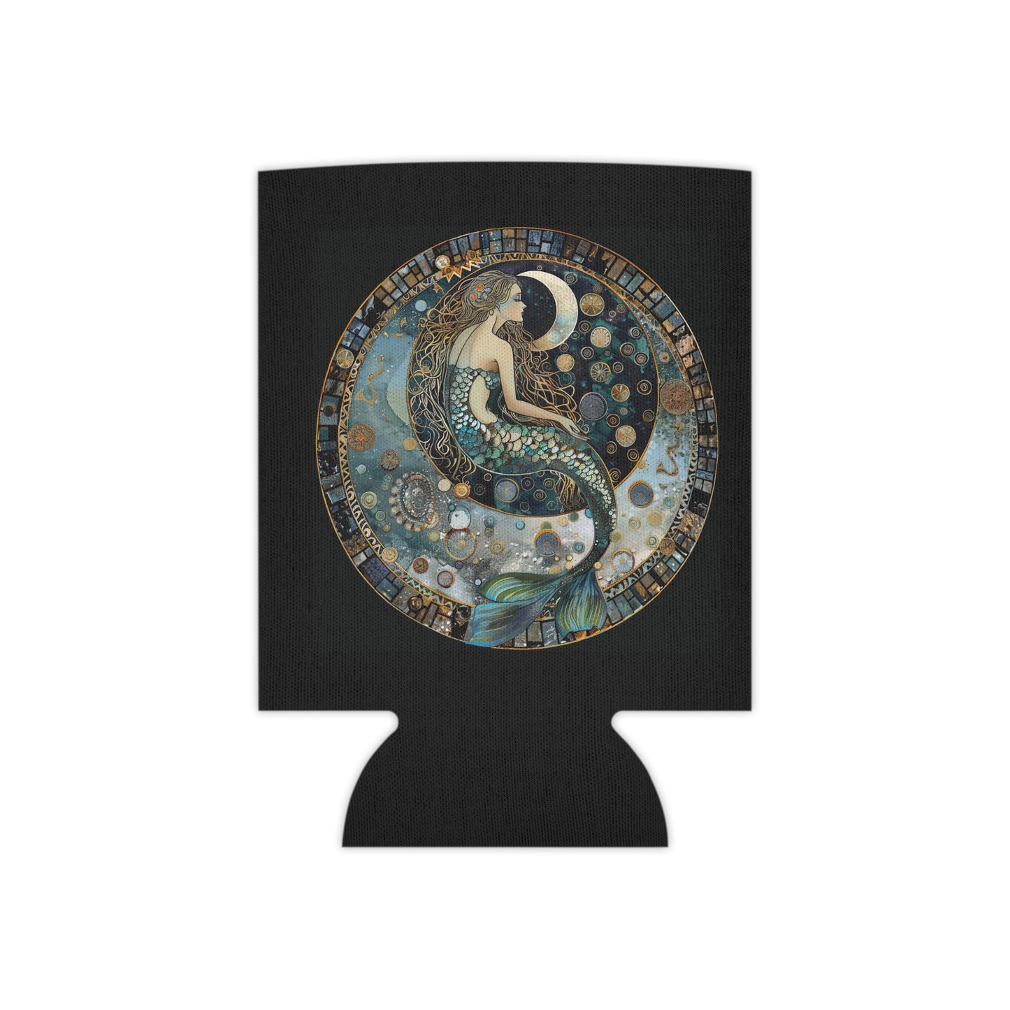 Celestial Mermaid Can Cooler - Perfect for Summer Parties, Beach Days, Poolside Relaxation, Gifts for Mermaid Lovers, Rustic Home Decor