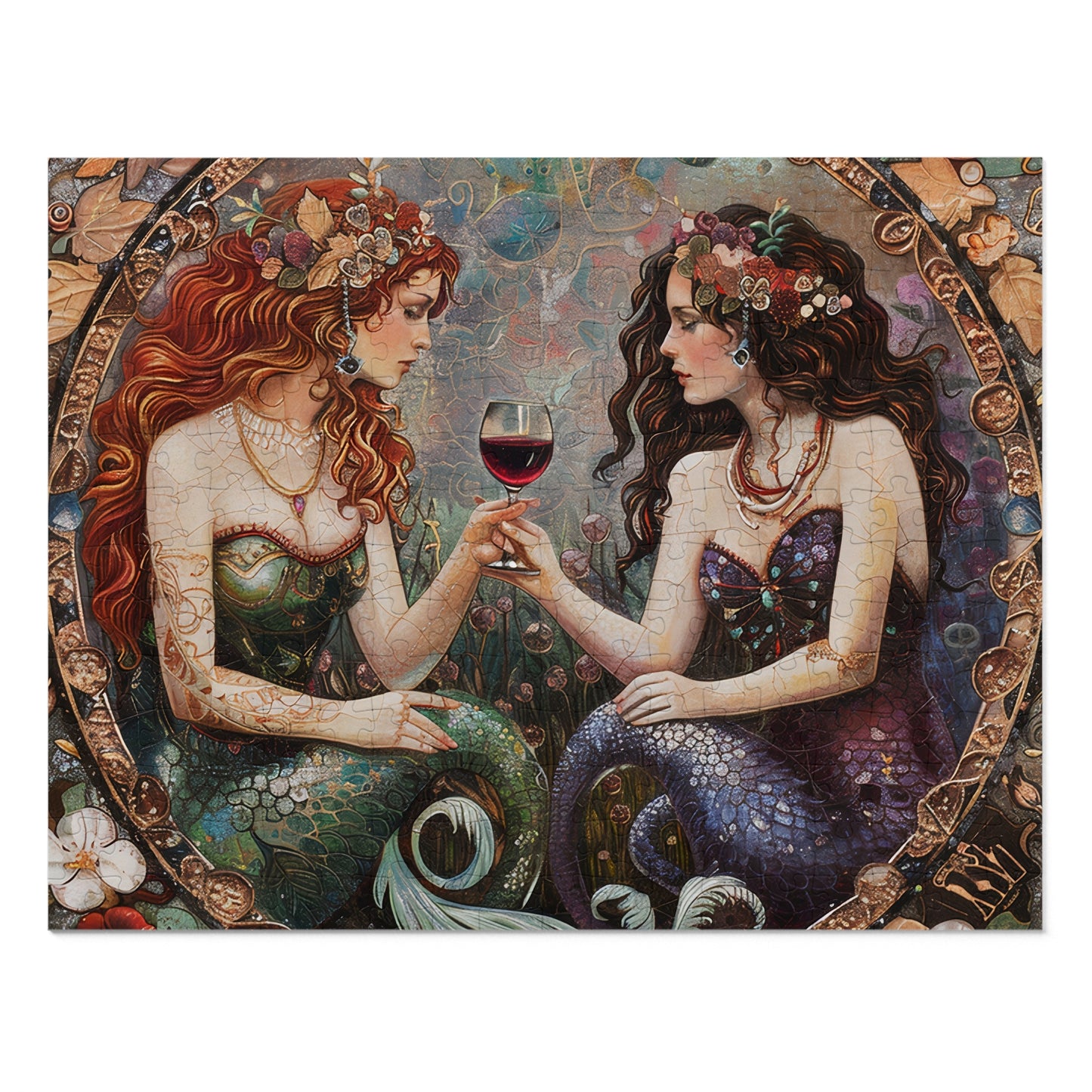 Mermaids in Paris jigsaw puzzle, Mermaid Jigsaw Puzzles