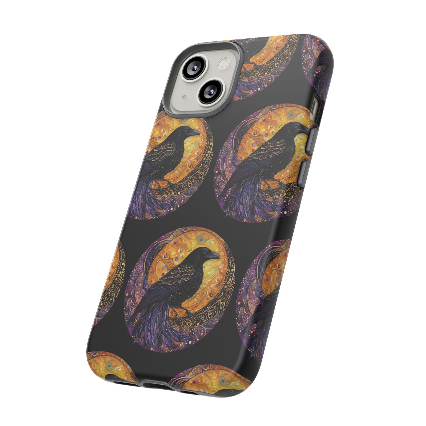 Raven Celestial Phone Case, Astrological Gift, Bird Lover Accessory, Tough Phone Cover, Gothic Aesthetic, Halloween Tech Decor