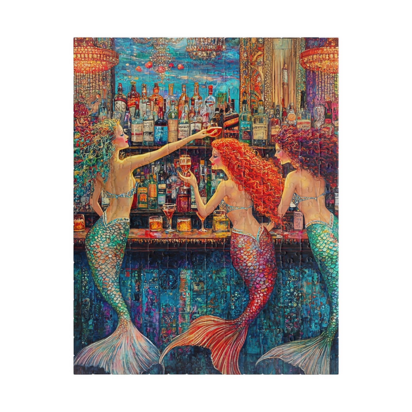Mermaid Bar Gift Scene Puzzle Ocean Fantasy Jigsaw