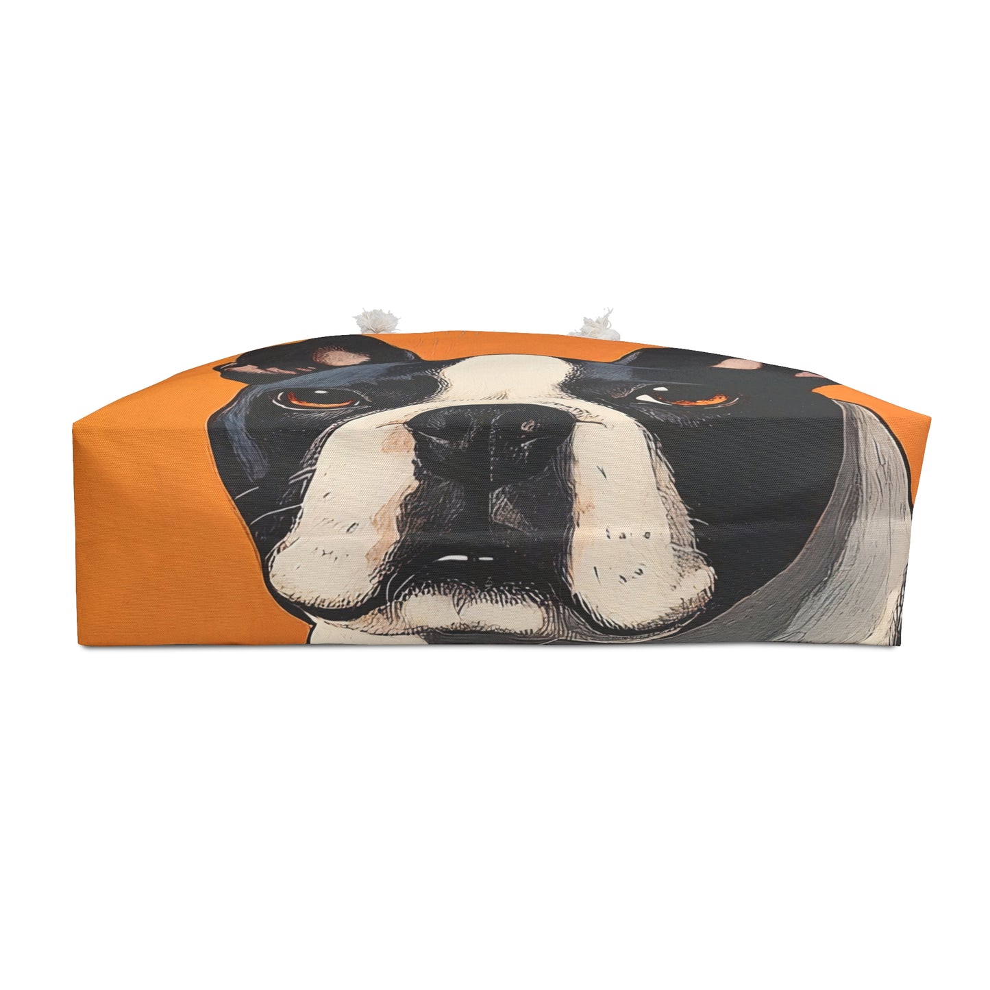 Peeking Boston Terrier Weekender Bag Colorblock Pop Art Mid Century Modern