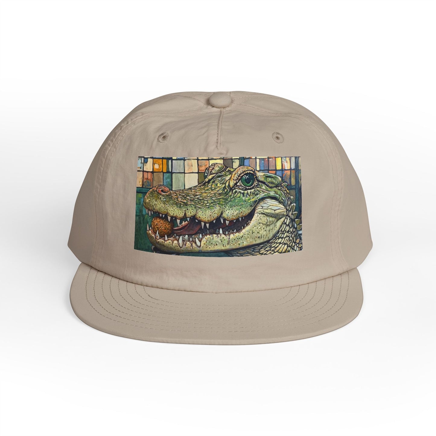 Alligator Bites Surf Cap, Beach Hat, Summer Accessory, Cute Gift, Outdoor Recreation, Unique Beach Style
