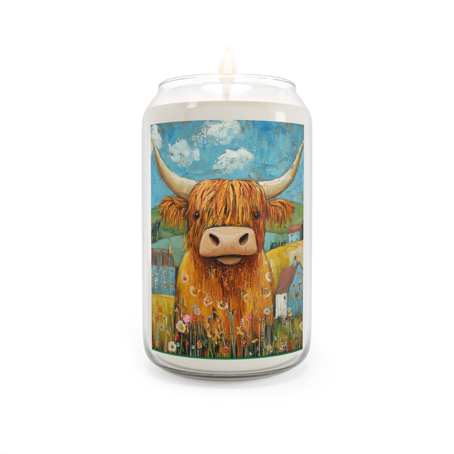 Highland Cow Scented Soy Candles, 13.75oz