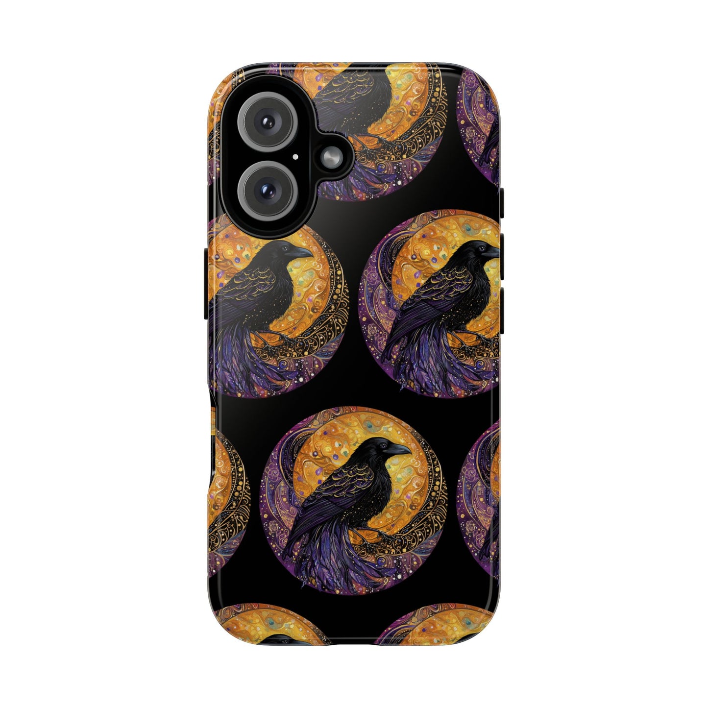 Raven Celestial Phone Case, Astrological Gift, Bird Lover Accessory, Tough Phone Cover, Gothic Aesthetic, Halloween Tech Decor